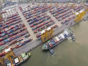 商品工業混合機從珠海市采用輪船速遞至阿塞